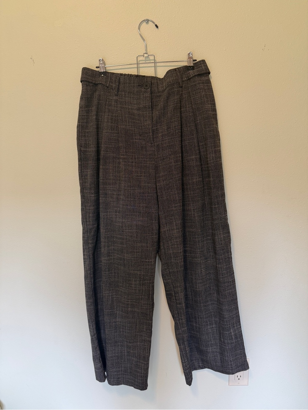 Primark Women's Charcoal Plaid Dress Pants